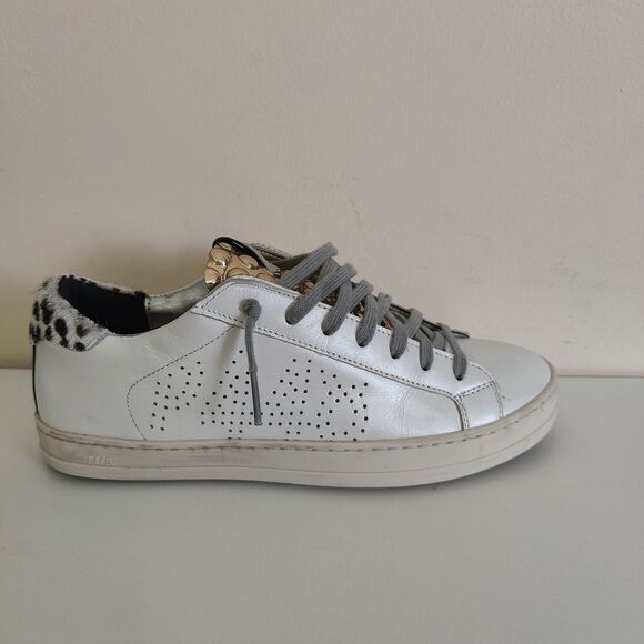 P448 John Sneaker Pearl + Gold Bubble Leopard Back Size EUR 37 (US-6.5/7) - Picture 2 of 13